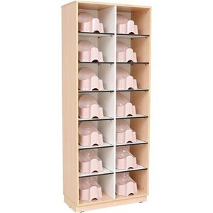 Dulap cu rafturi pentru depozitare 14 olite, inaltime 199 cm, ideal cresa imagine