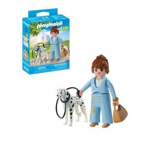 Playmobil - Figurina manager cu animalut de colectie caine Dalmatian imagine