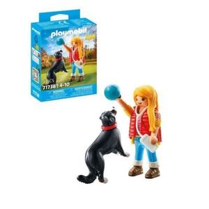 Playmobil - Figurina femeie cu animalut de colectie caine de Munte imagine
