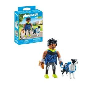 Playmobil - Figurina alergator cu animalut de colectie caine Border Collie imagine