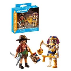 Playmobil - Set 2 figurine Vanator de comori si mumie imagine