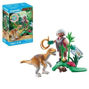 Playmobil - Velociraptor si cercetator Playmobil imagine