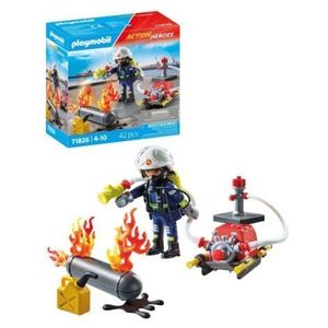 Playmobil - Pompier Playmobil cu pompa de apa imagine