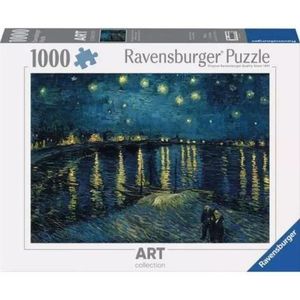 Ravensburger - Puzzle Vincent Van Gogh noapte instelata 1000 piese design nou imagine