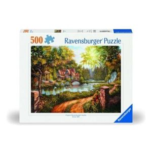 Ravensburger - Puzzle casuta langa rau 500 piese design nou imagine