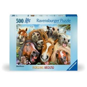Ravensburger - Puzzle cai zambitori 500 piese design nou imagine