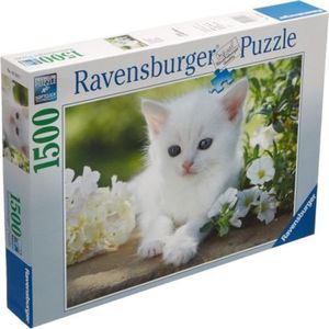 Ravensburger - Puzzle pisicuta alba 1500 piese design nou imagine