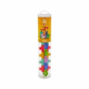 Set constructie Plus-Plus, tub 15 piese mari, Tropical, culori tropicale imagine