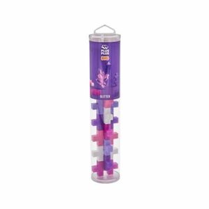Set constructie Plus-Plus, tub 100 piese, Glitter Mix, culori cu sclipici imagine