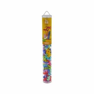 Set constructie Plus-Plus, tub 100 piese, Tropical Mix, culori tropicale imagine