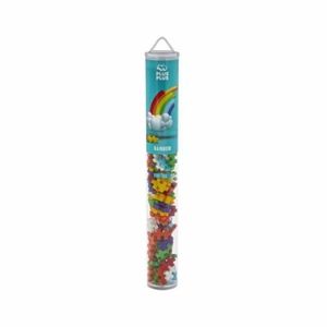 Set constructie Plus-Plus, tub 100 piese, Rainbow Mix, culorile curcubeului imagine