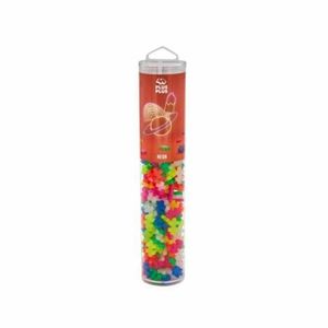 Set constructie Plus-Plus, tub 240 piese, Neon Mix, culori fluorescente imagine