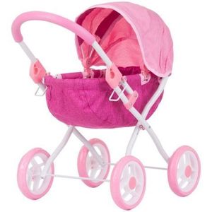 Carucior pentru papusi Chipolino Daisy pink linen imagine