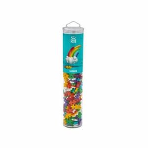 Set constructie Plus-Plus, tub 240 piese, Rainbow Mix, culorile curcubeului imagine