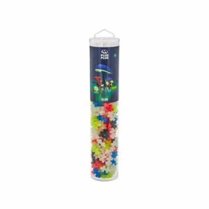 Set constructie Plus-Plus, tub 240 piese, Glow Mix, culori fluorescente imagine