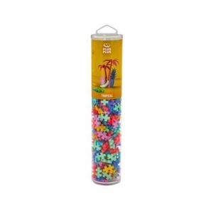 Set constructie Plus-Plus, tub 240 piese, Tropical Mix, culori tropicale imagine