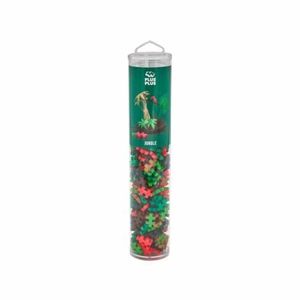 Set constructie Plus-Plus, tub 240 piese, Jungle Mix, culorile junglei imagine