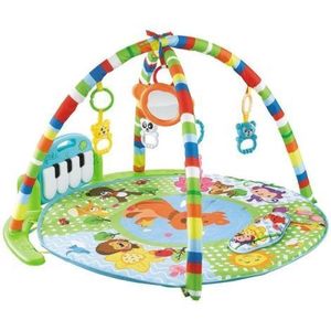 Covoras de joaca cu pian Chipolino Happy Cangaroo blue imagine