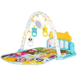 Covoras de joaca cu pian Chipolino Zoo Party blue imagine