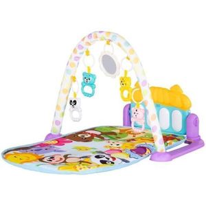 Covoras de joaca cu pian Chipolino Zoo Party purple imagine