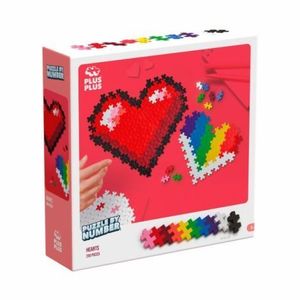 Puzzle pe numere Plus-Plus, 250 piese, Inimi imagine