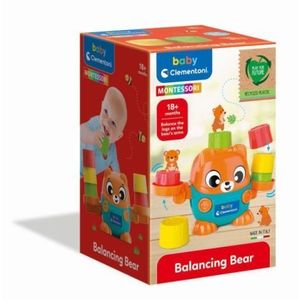 Clementoni - Montessori ursulet de echilibru pentru dezvoltarea senzoriala cognitiva si psihomotorie imagine