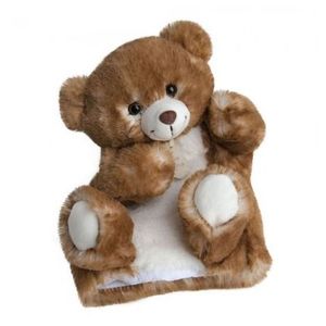 Marioneta Histoire D Ours - ursulet de plus, 25 cm, maro imagine