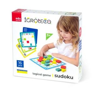 Joc de logica din lemn - Sudoku pentru copii, 16 piese imagine
