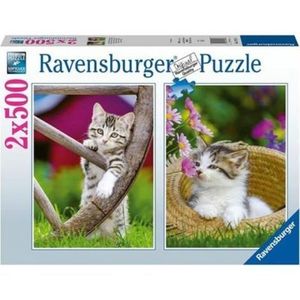 Ravensburger - Puzzle pisicute 2x500 piese imagine