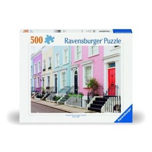 Ravensburger - Puzzle case colorate 500 piese design nou imagine