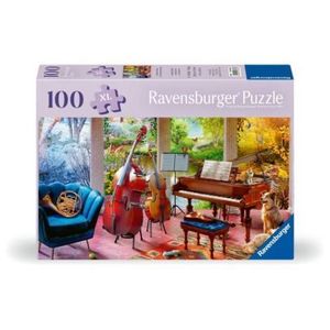 Ravensburger - Puzzle pentru varstnici anotimpuri muzicale cu sablon de imagine si suport din carton 100 piese mari XL imagine