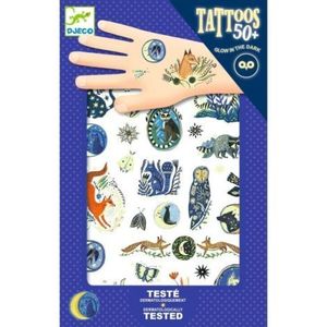 Tatuaje temporare fosforescente Animale nocturne, Djeco imagine