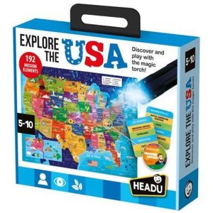 Headu - Joc STEM explorati Statele Unite ale Americii cu lanterna inclusa 5-10 ani imagine