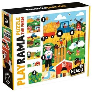 Headu - Puzzle-uri stivuibile Aventura la Ferma pentru copiii de peste 3 ani imagine