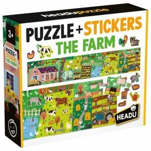 Headu - Puzzle si stickere Ferma cu 48 piese imagine