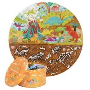 Puzzle rotund, 150 piese, Boppi - Dinozauri imagine