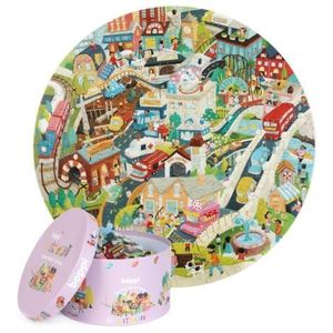 Puzzle rotund, 150 piese, Boppi - Orasul imagine