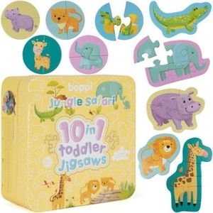 Puzzle progresiv Toddler 10 in 1, Boppi - Jungla Safari imagine