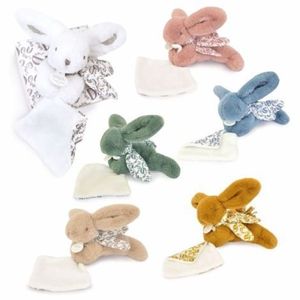 Iepuras Doudou - jucarie de plus cu paturica, 16 cm imagine