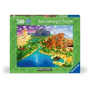 Ravensburger - Puzzle lumea Minecraft 500 piese imagine