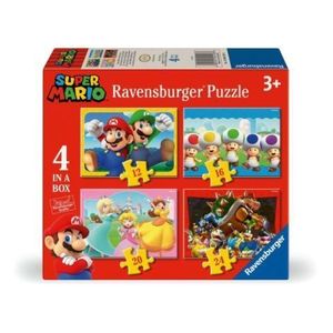 Ravensburger - Puzzle Super Mario 4 buc in cutie 12 16 20 24 piese imagine