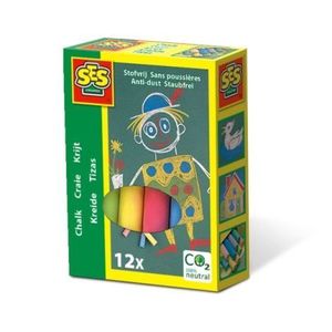 Creta colorata copii pentru desen pe tabla si asfalt, 12 bucati imagine
