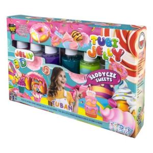 SET TUBI JELLY (gel modelator) cu 6 culori , DULCIURI imagine