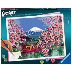 Ravensburger - CreArt pictura pe numere pentru adulti flori de cires japonez imagine
