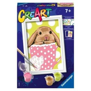 Ravensburger - CreArt pictura pe numere pentru copii iepuras in cana imagine