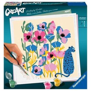 Ravensburger - CreArt pictura pe numere pentru adulti maci colorati imagine