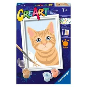 Ravensburger - CreArt pictura pe numere pentru copii pisicuta portocalie imagine