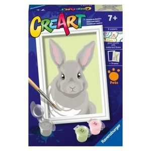 Ravensburger - CreArt pictura pe numere pentru copii iepuras gri imagine