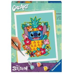 Ravensburger - CreArt pictura pe numere pentru adulti Disney Stitch floral imagine