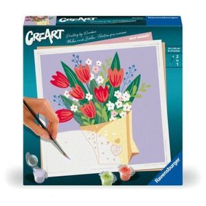 Ravensburger - CreArt pictura pe numere pentru adulti buchet de lalele imagine